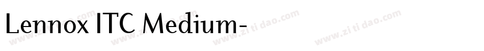 Lennox ITC Medium字体转换